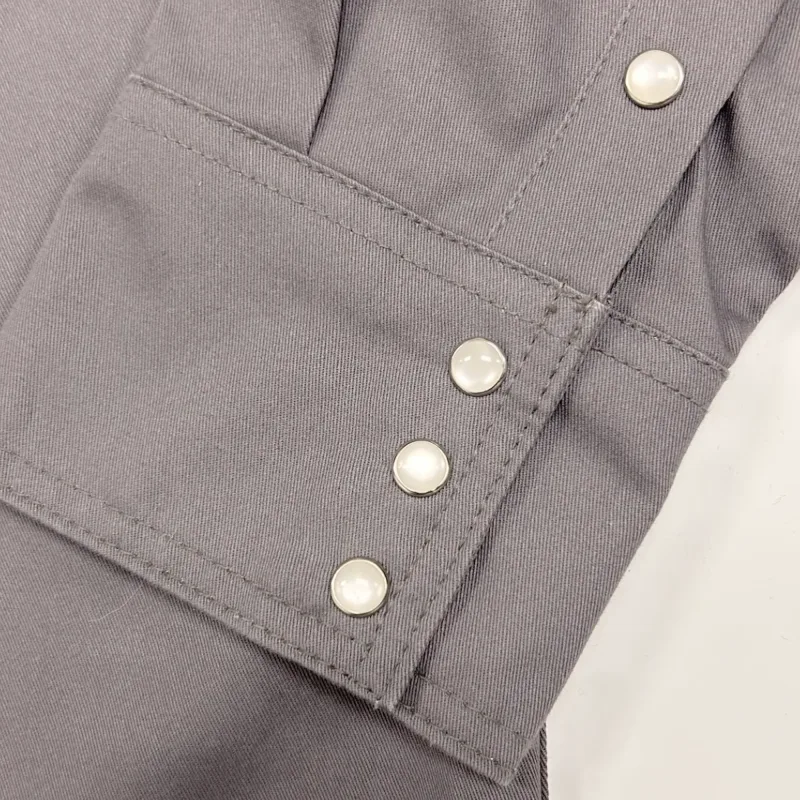Armour Guard FR Gray Western Style Work Shirt - Medium (AGWSSGM) - additional view 2