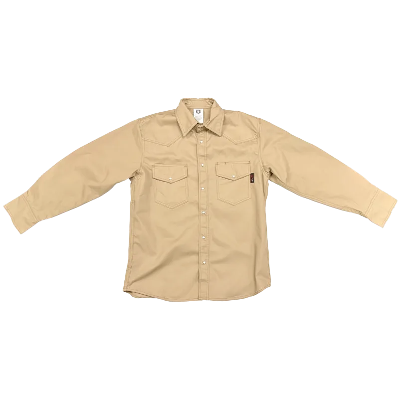 Armour Guard FR Tan Western Style Work Shirt - Medium (AGWSSTM) - additional view 2