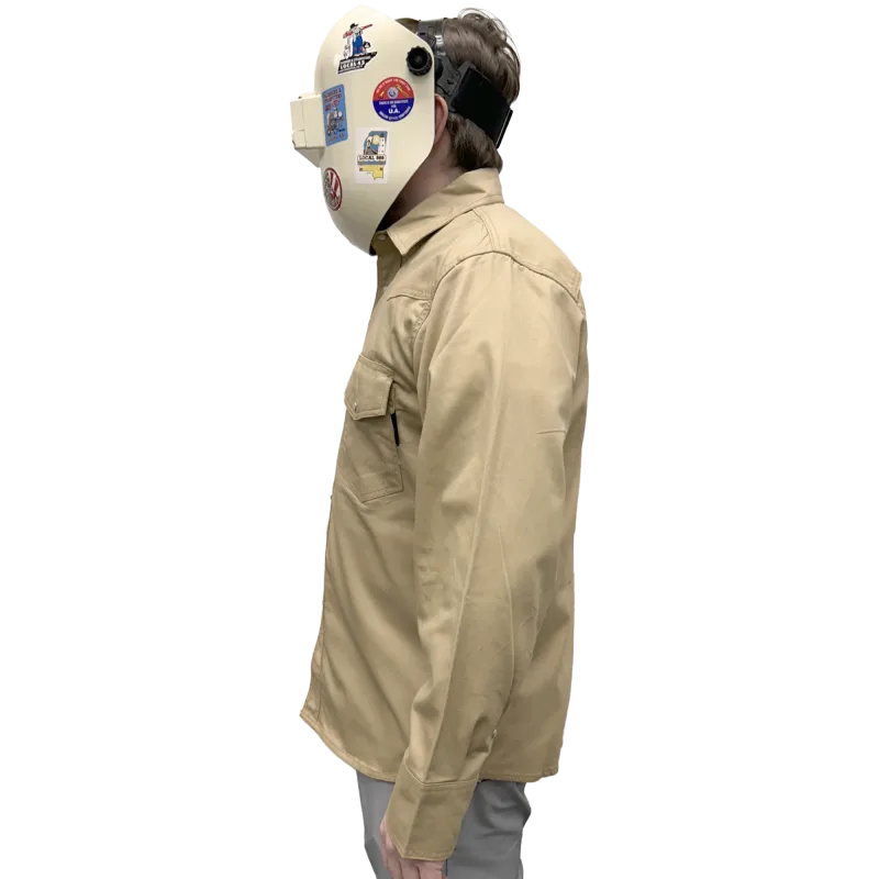 Armour Guard FR Tan Western Style Work Shirt - X-Large (AGWSSTXL) - additional view 7
