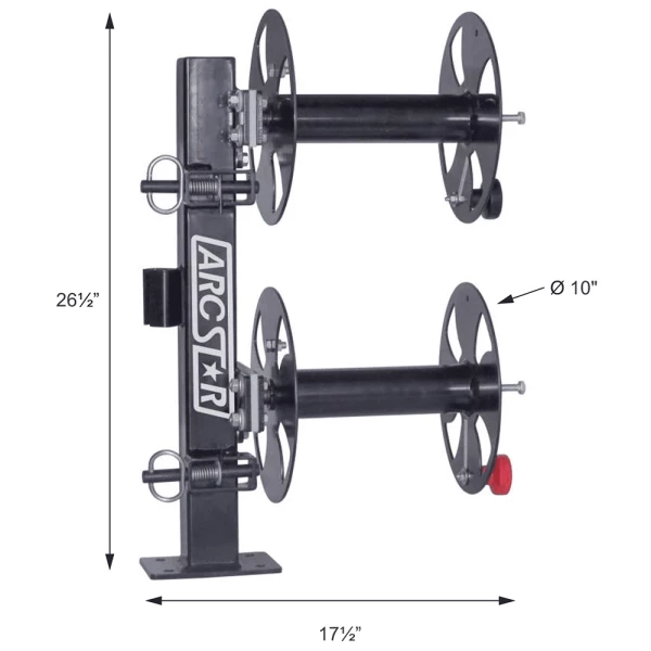 Arc Star Revolution 10" Double Cable Reel with Fixed Base (ASCRFBD10) - additional view 1