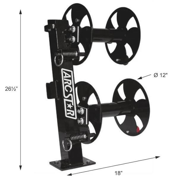 Arc Star Revolution 12" Double Cable Reel with Fixed Base 12° Tilt (ASCRFBD12T) - additional view 1