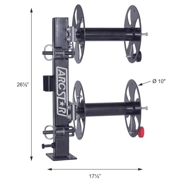 Arc Star Revolution 10" Double Cable Reel with Swivel Base (ASCRSBD10) - additional view 1