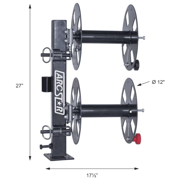 Arc Star Revolution 12" Double Cable Reel with Swivel Base (ASCRSBD12) - additional view 1