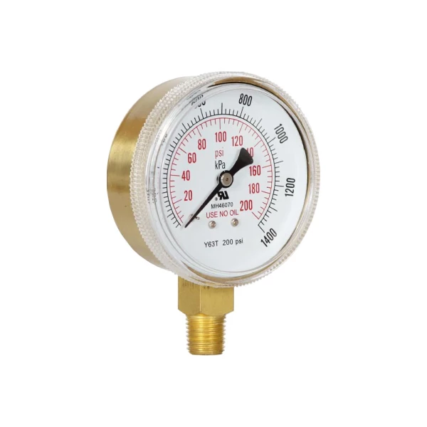 Blue Star 2.5" Replacement Pressure Gauge 200 PSI Brass Case (BS25X0200B) - additional view 1
