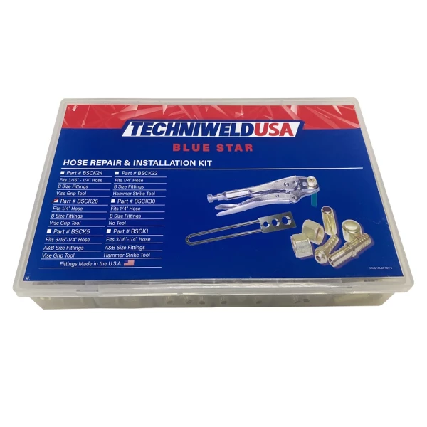 Blue Star CK-26 Welding Hose Repair Kit with B Size Fittings and Crimping Tool (BSCK26) - additional view 3