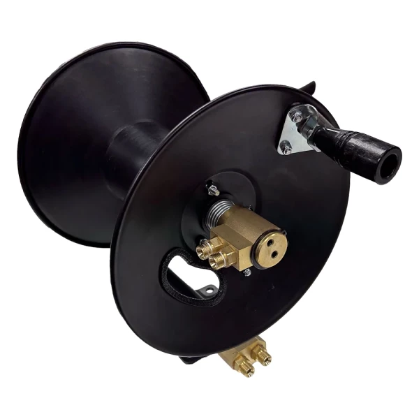 1/4 Twin Hose 100' Hand Crank Hose Reel With Unique Inlet Gas Terminal (BSTROJANHR) - additional view 5
