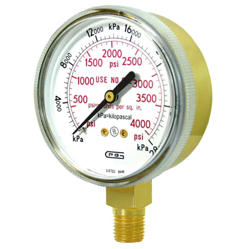 25X6000 GAUGE DUAL SCALE (BRASS CASE)
