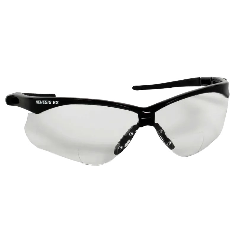 Nemesis RX Readers: Black Frame, Clear Lens +2.50