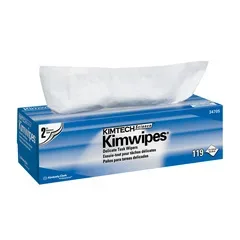 Kimwipes Delicate Task Kimtech Science Wipers are designed to handle a variety of delicate tasks, including wiping up liquid and dust. (1 Week Lead Time)