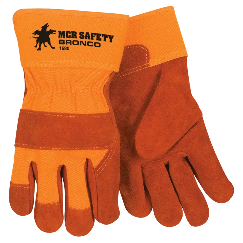 WORK GLOVE BRONCO LEATHER PALM L (1 Week Lead Time)