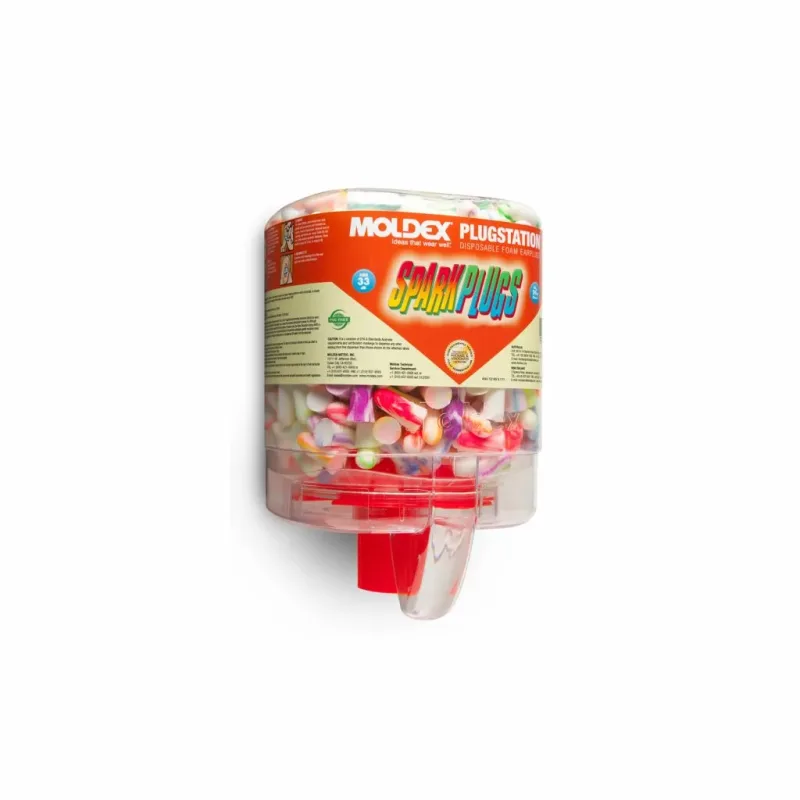 MOLDEX PLUGSTATION FOAM EAR PLUG dispenser W/MOUNTING BRACKET (sold by the case of 250 pairs)