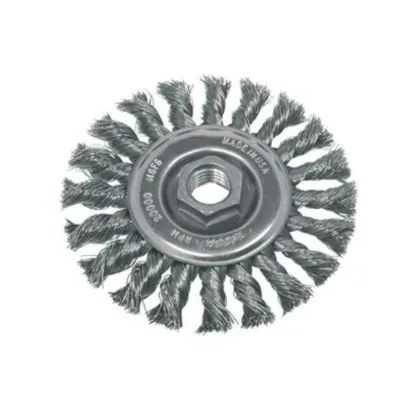 4x5/8-11 Knot Wheel Brush Standard Twist .02" Steel Wire