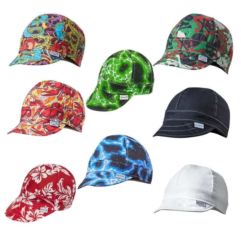 Rasco Reversible Baseball-Style Welder Caps, Size 7-3/4