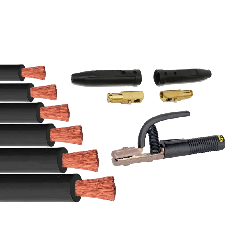 Techniweld #1 Welding Whip with 200 A Holder and Dinse Connector, 15 ft