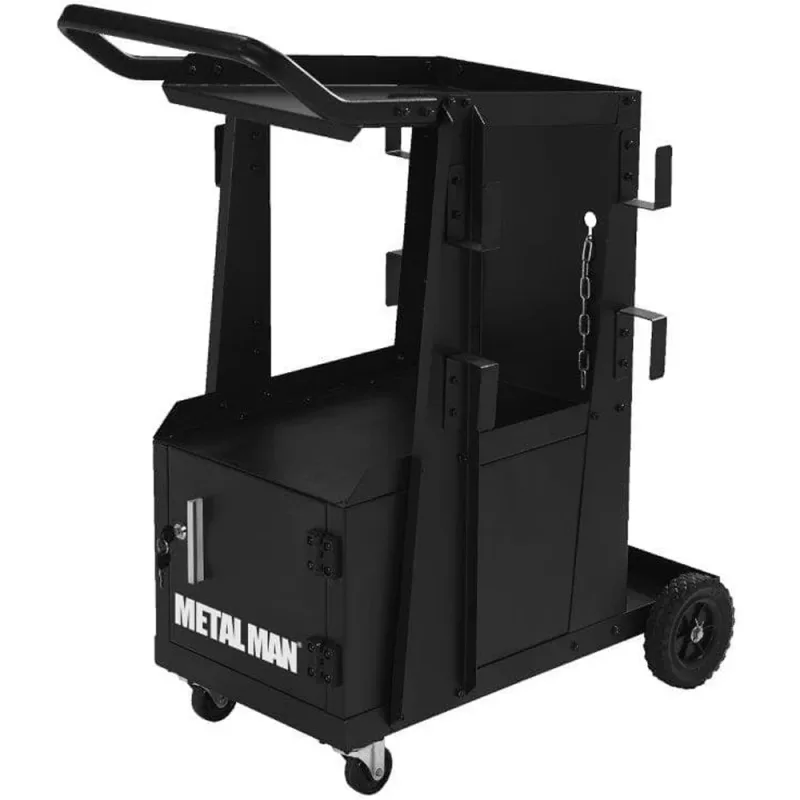 Metal Man Heavy-Duty Dual-Bottle Welding Cart
