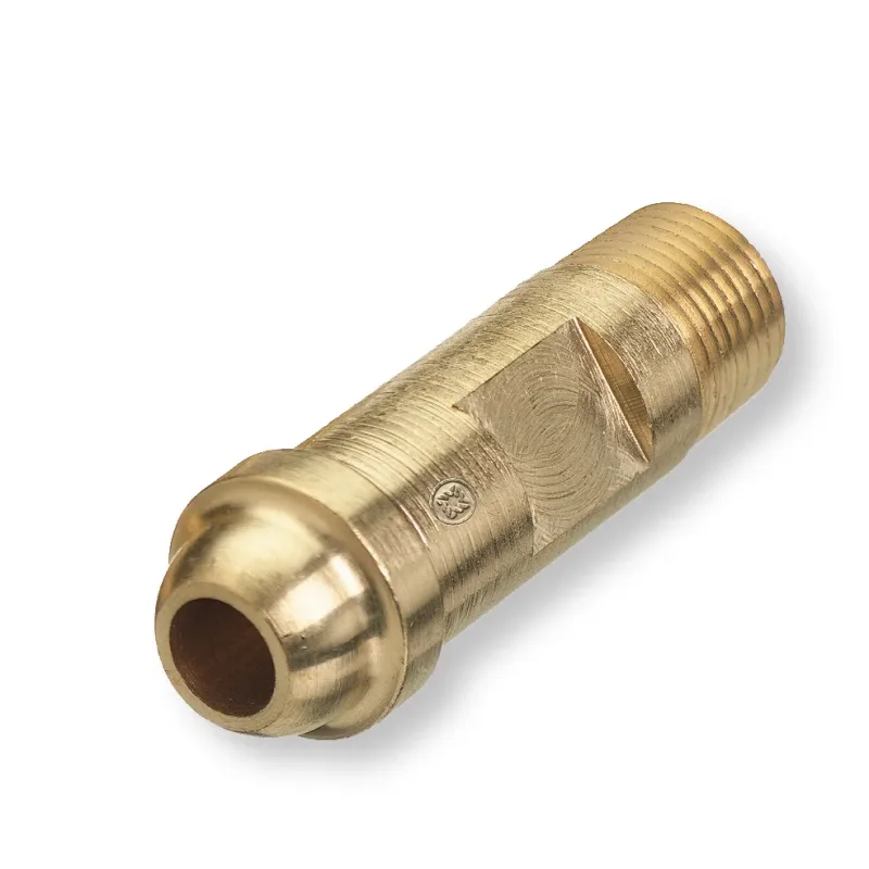 (Obsolete) Western Enterprises 23 Brass Hose Nipple, B-Size 9/16-18 × 1/8" MNPT