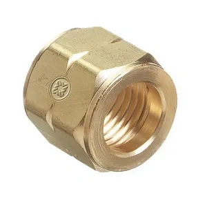 Western Enterprises 8 Standard Hose Nut CGA023 Brass Acetylene Fuel Gas Connection 9/16-18 LH (WES8) - additional view 1