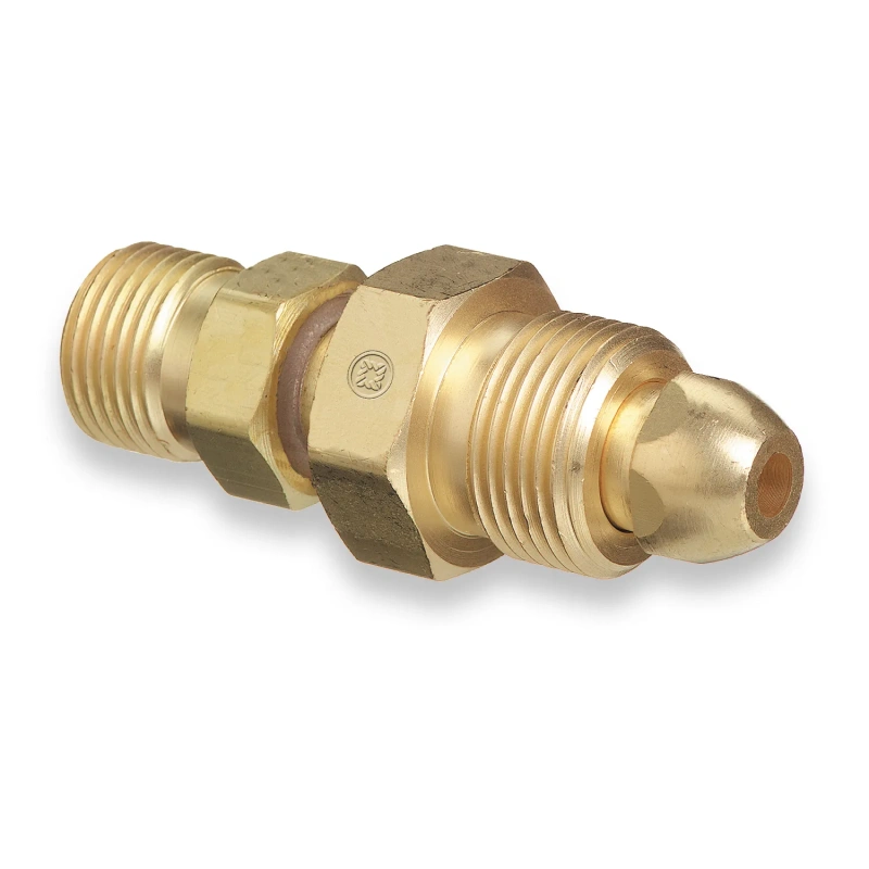 Brass CGA 580 Nitrogen to CGA 320 Carbon Dioxide Cylinder Adapter (WES810) - additional view 1
