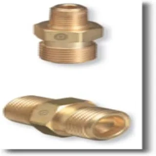 Western Enterprises WESB22 CGA-320 Male to 1/2" Male NPT High-Pressure Cylinder Adapter, 3000 PSI Brass - additional view 1