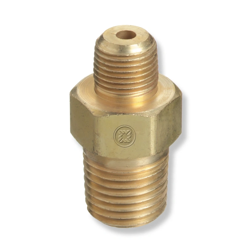 Western Enterprises WESB86HP Pipe Thread Reducer Bushing - 1/2" x 3/8" Male/Male NPT, 3000 PSI Brass - additional view 1