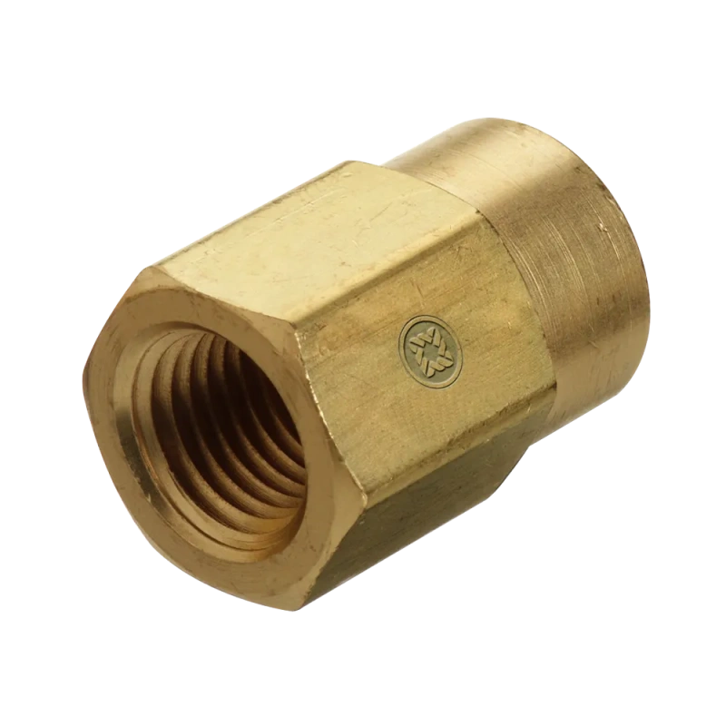 Western Enterprises WESBF128HP Pipe Thread Reducer Coupling - 3/4" x 1/2" Female/Female NPT, 3000 PSI Brass - additional view 1