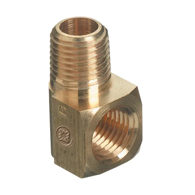 Western Enterprises 90 deg. Pipe Elbow; Connection: 1/4 Inch FNPT x 1/4 Inch MNPT; Construction: Brass; Pressure Rating: 3000 psig