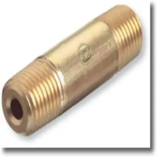 Western Enterprises WESBN435HP High-Pressure Pipe Nipple - 1/4" Male NPT, 3.5" Long, 3000 PSI Brass - additional view 1
