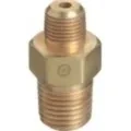 Western Enterprises WESBN835HP Long Pipe Thread Nipple - 1/2" Male NPT x 3.5" Long, 3000 PSI Brass - additional view 1