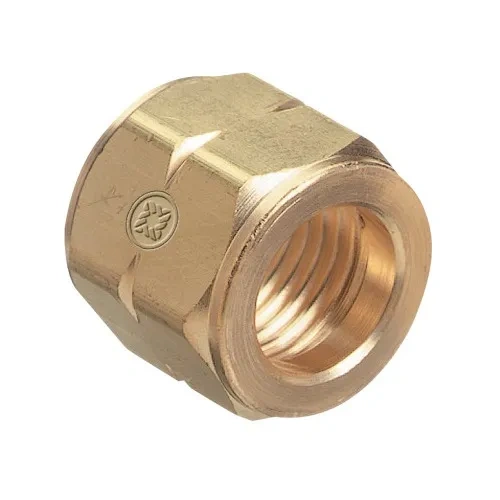 Western Enterprises WESC8 Brass Hose Nut - CGA 025 Acetylene / Fuel Gas, 7/8"-14 LH Female Thread, Size C - additional view 1