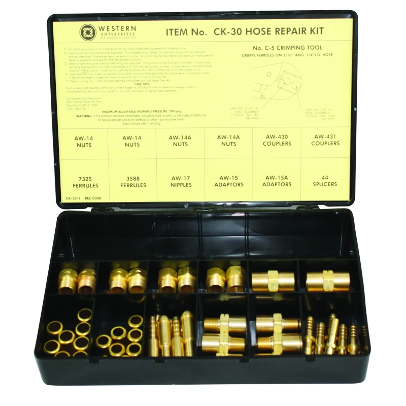 Western Enterprises 312-CK-30 Inert Gas Hose Repair Kit with B-Size Nuts (WESCK30) - additional view 1