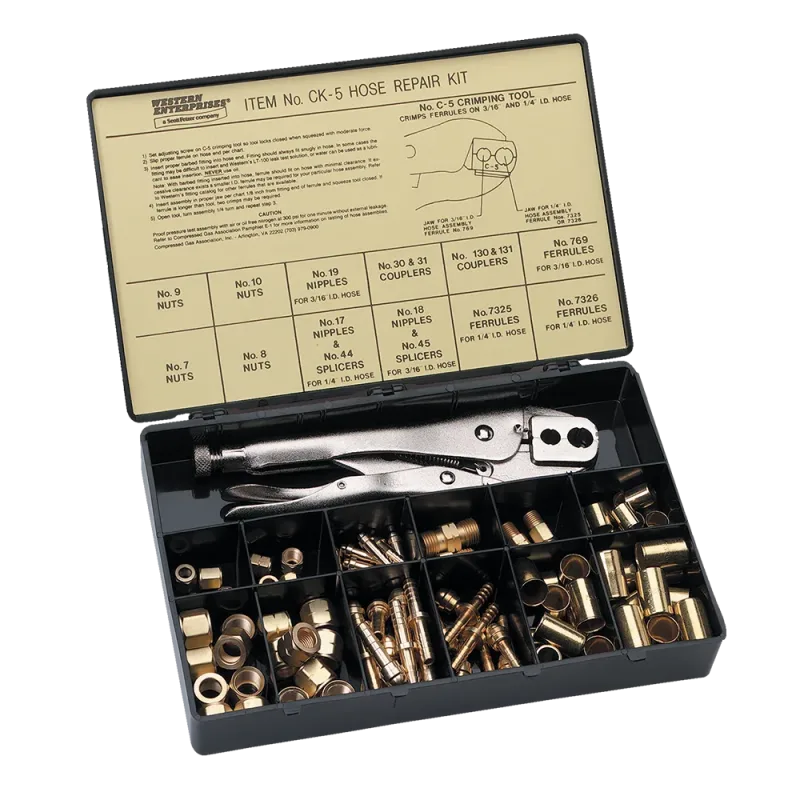 Western Enterprises CK-5 Hose Repair Kit with C-5 Crimp Tool
