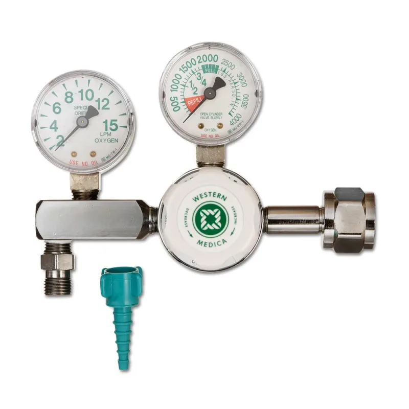 M1-540-15FG Western Medical Oxygen Regulator With Flow Control – 2 to 15 LPM